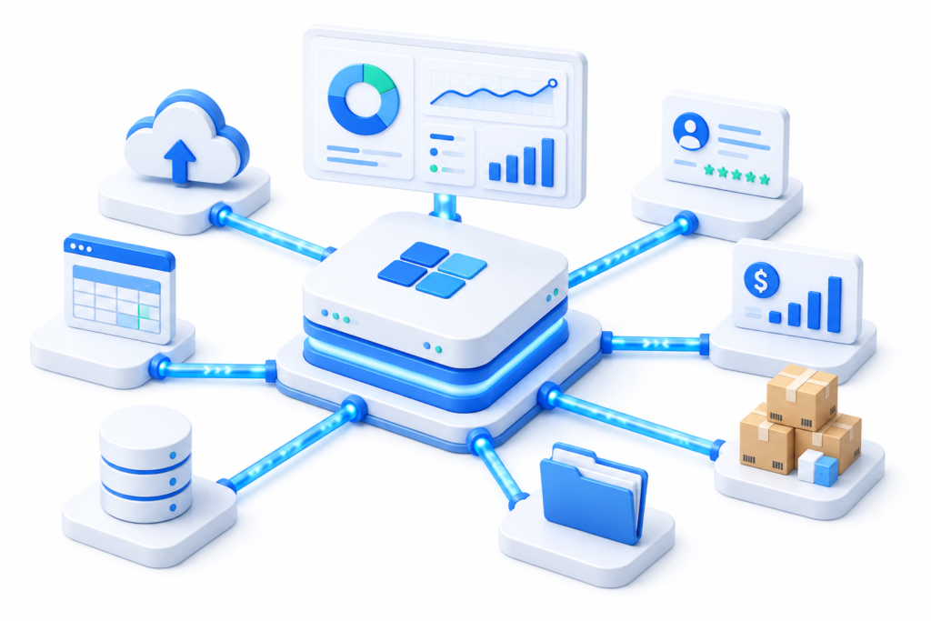 Business Central at the centre of connected business systems and data sources
