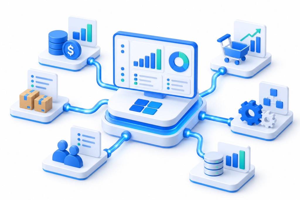 Business Central configured around business operations and departments
